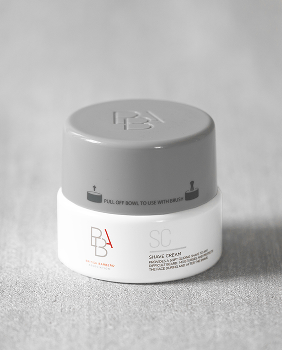 BBA Shave Cream from British Barbers Association – premium men's shave cream for smooth glide and protection at The British Barbers Singapore