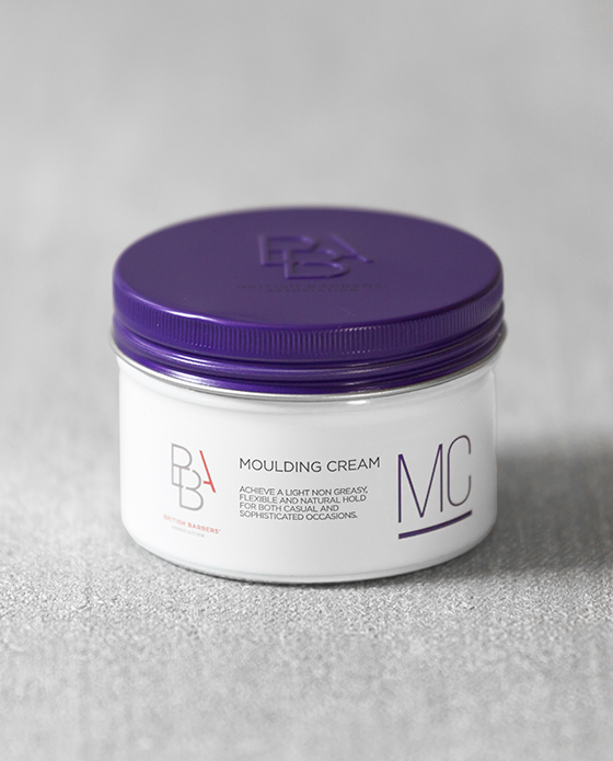 BBA Moulding Cream from British Barbers Association – premium men's hair cream for light, non-greasy, flexible hold at The British Barbers Singapore