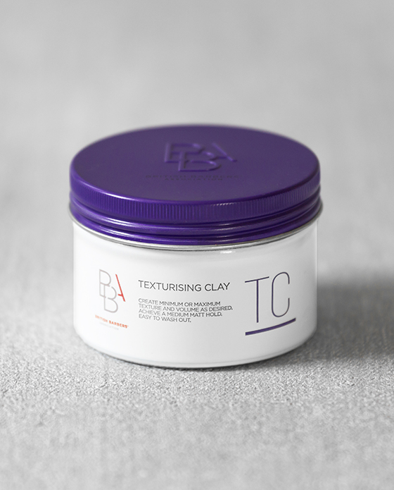 BBA Texturizing Clay from British Barbers Association – premium men's hair clay for texture, volume and matt hold at The British Barbers Singapore